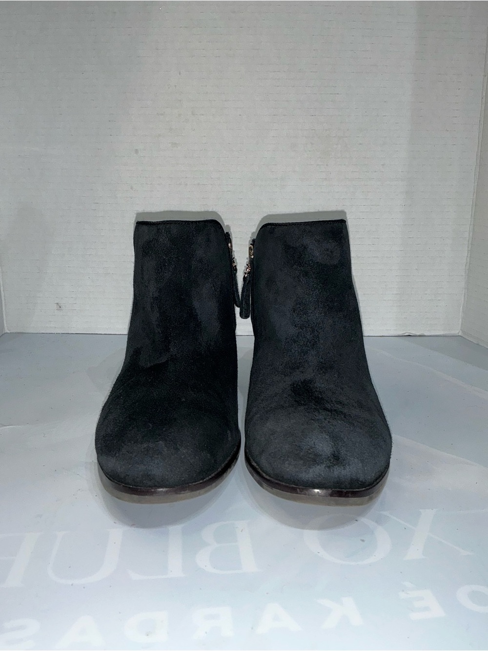 Black Suede Ankle Booties Boho Chic Festival Winter Causal Vintage Sam Edelman 6